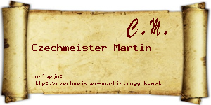 Czechmeister Martin névjegykártya