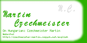 martin czechmeister business card